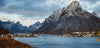 Expansive view of northern Norway fishing village