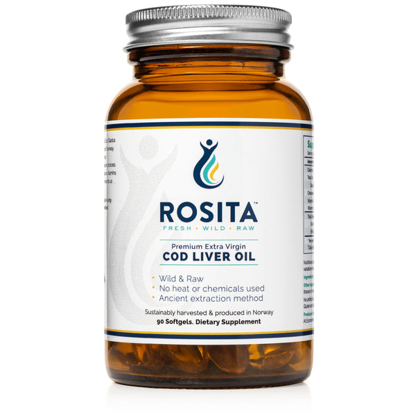 Natural Cod Liver Oil Capsules Fish Oil Softgels Rosita Real Foods